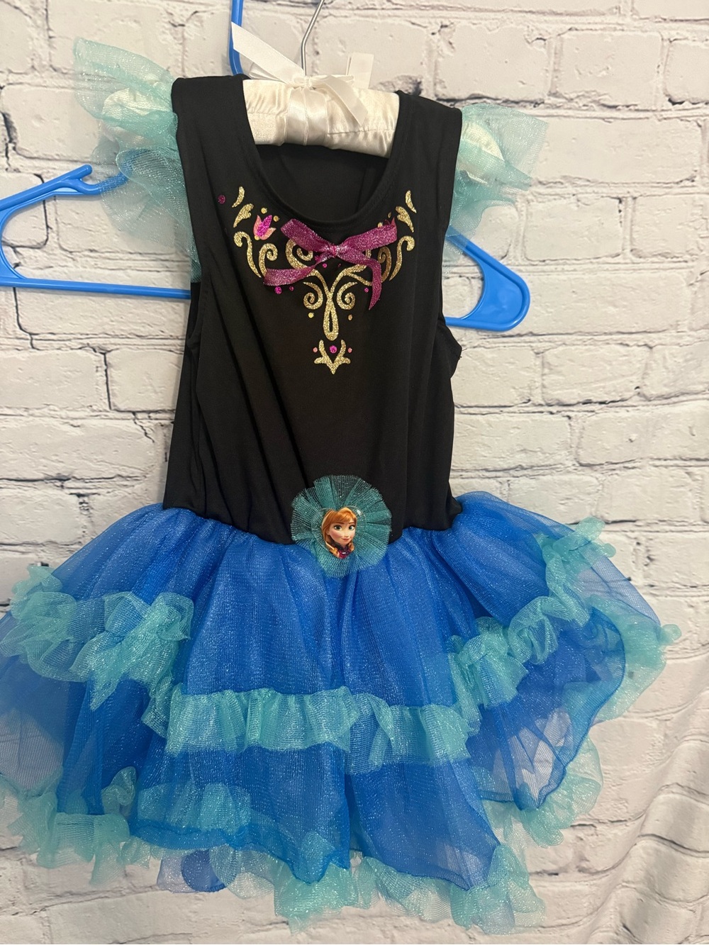 Disney Princess Anna frozen Tutu Costume child small 4-6 Halloween new